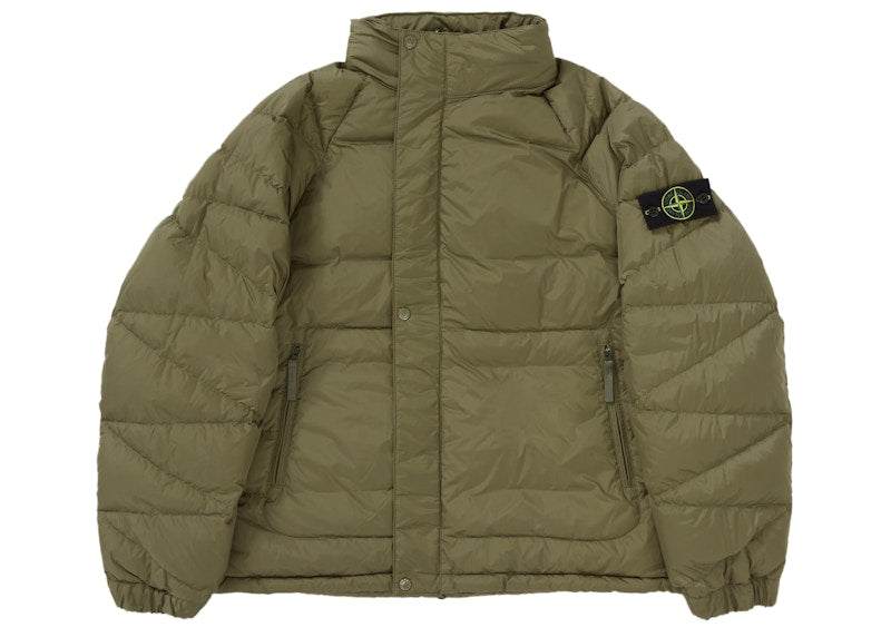 Supreme Stone Island Reversible Down Puffer Jacket Olive