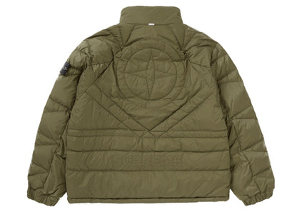 Supreme Stone Island Reversible Down Puffer Jacket Olive