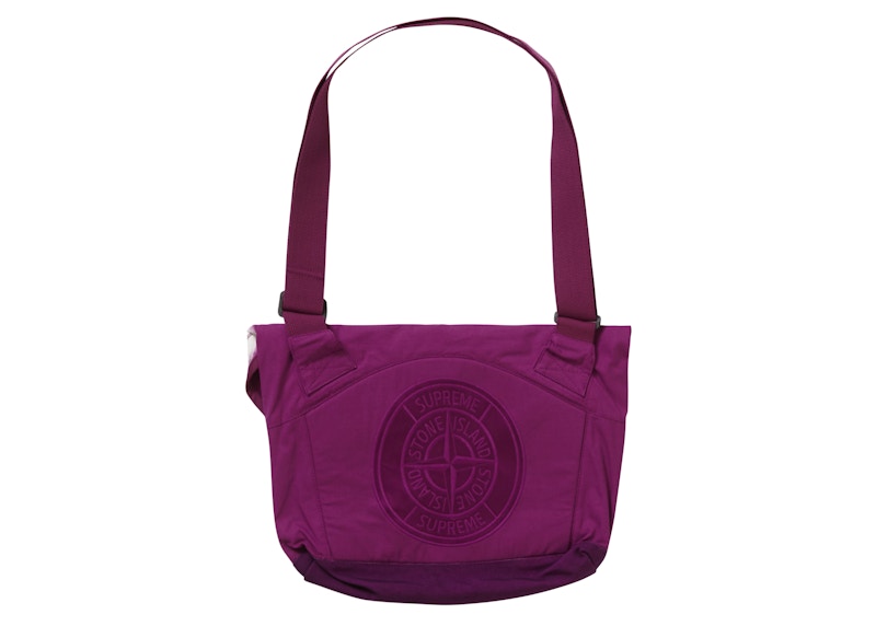 Supreme Stone Island Stripe Messenger Bag 7L Purple