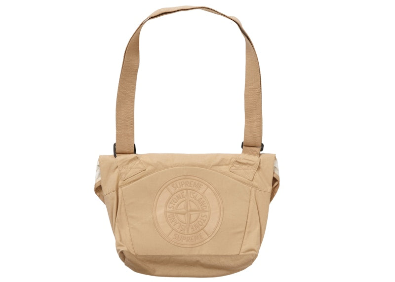Supreme Stone Island Stripe Messenger Bag 7L Tan