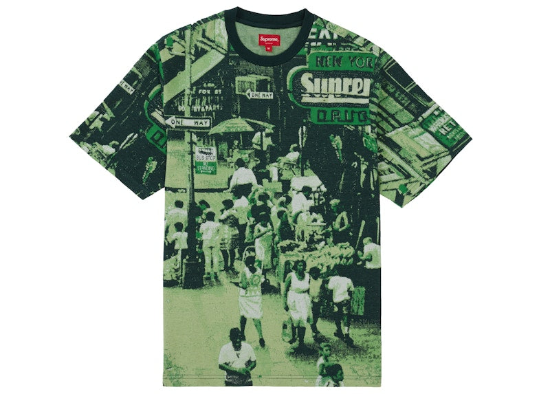 Supreme Street Scene Jacquard S/S Top Green