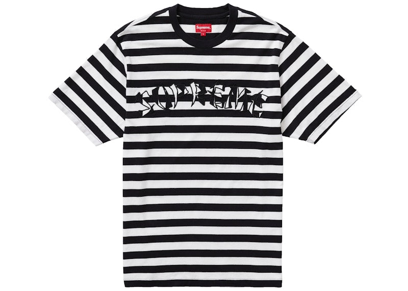 Supreme Stripe Applique S/S Top Black