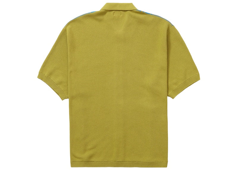 Supreme Stripe Button Up Polo Dusty Lime