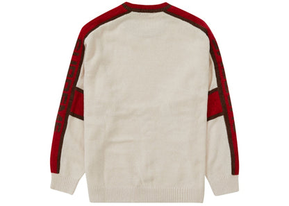 Supreme Stripe Chenille Sweater White