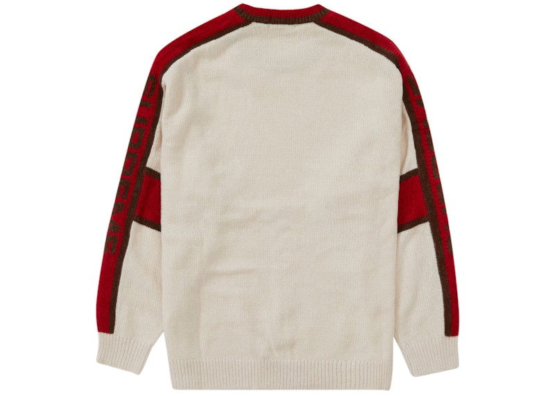Supreme Stripe Chenille Sweater White