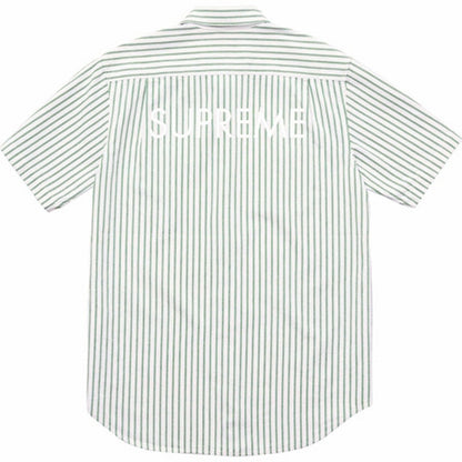 Supreme Stripe Denim SS Shirt Green