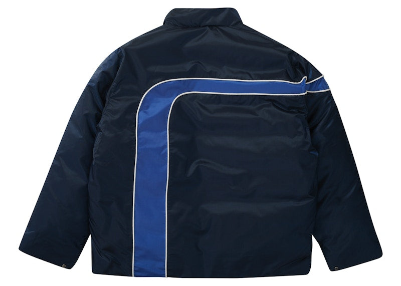 Supreme Stripe Puffer Jacket Navy