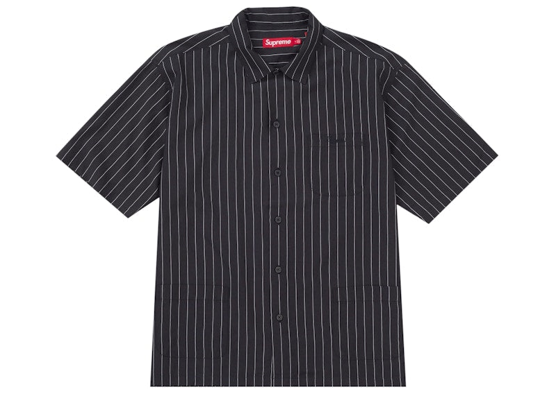 Supreme Stripe S/S Pajama Shirt Black