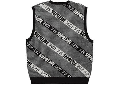 Supreme Stripe Sweater Vest (SS22) Black