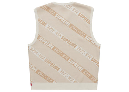 Supreme Stripe Sweater Vest (SS22) White