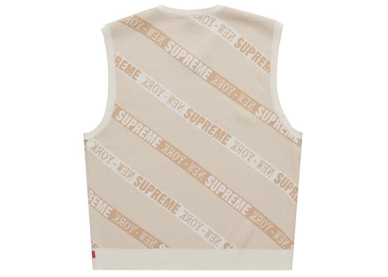 Supreme Stripe Sweater Vest (SS22) White