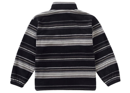 Supreme Stripe Zip Up Fleece Jacket Black