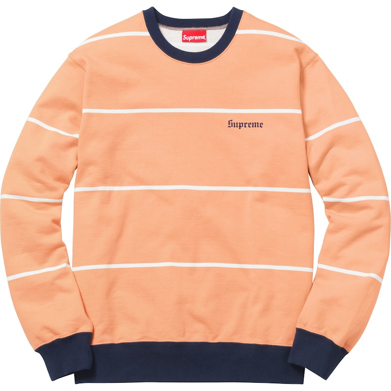 Supreme Striped Crewneck Peach
