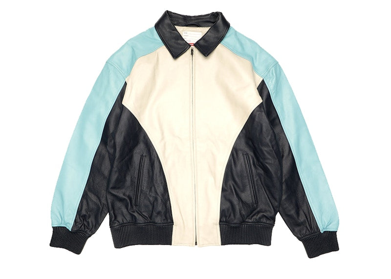 Supreme Studded Arc Logo Leather Jacket White