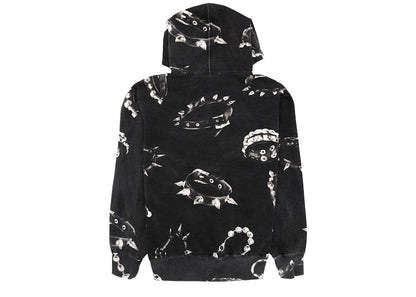 Supreme Studded Collars Hooded Sweatshirt Black