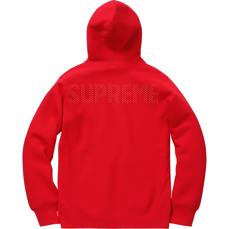Supreme Studded Hooded Sweatshirt Red