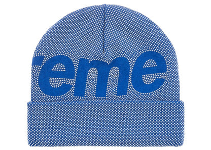 Supreme Studded Knockout Big Logo Beanie Blue
