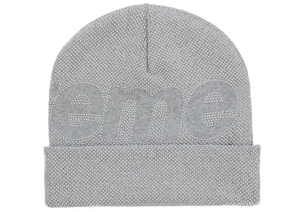 Supreme Studded Knockout Big Logo Beanie Grey