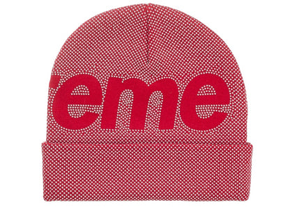 Supreme Studded Knockout Big Logo Beanie Red