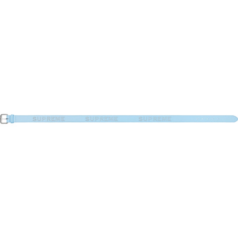 Supreme Studded Logo Belt Light Blue