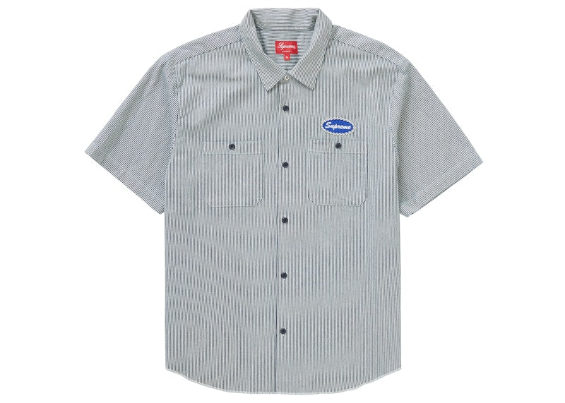 Supreme Studded Patch S/S Work Shirt Stripe