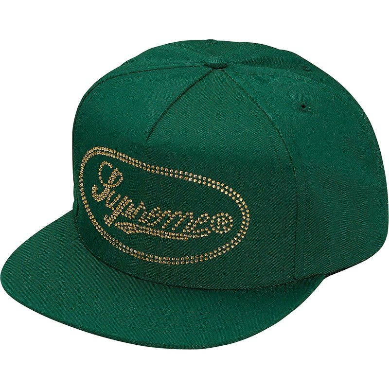 Supreme Studded Script Logo 5-Panel Green