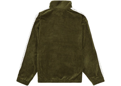 Supreme Studded Velour Track Jacket Olive
