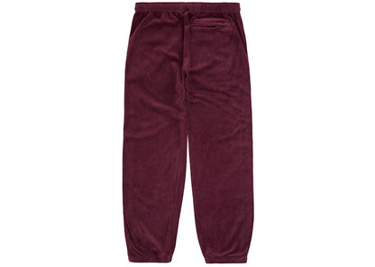 Supreme Studded Velour Track Pant Burgundy