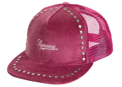 Supreme Studded Velvet Mesh Back 5-Panel Dusty Pink