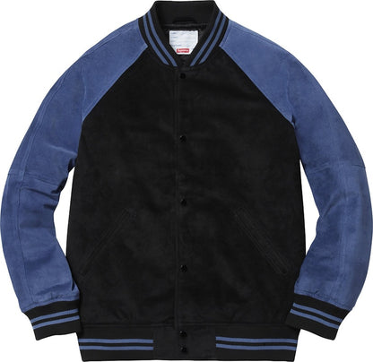 Supreme Suede Varsity Jacket Blue