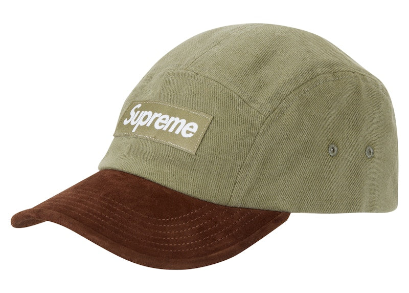 Supreme Suede Visor Camp Cap Light Olive