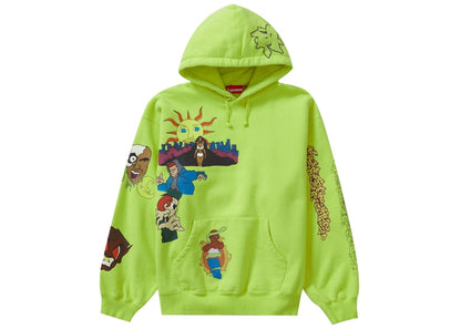 Supreme Sunrise Hooded Sweatshirt Acid Green