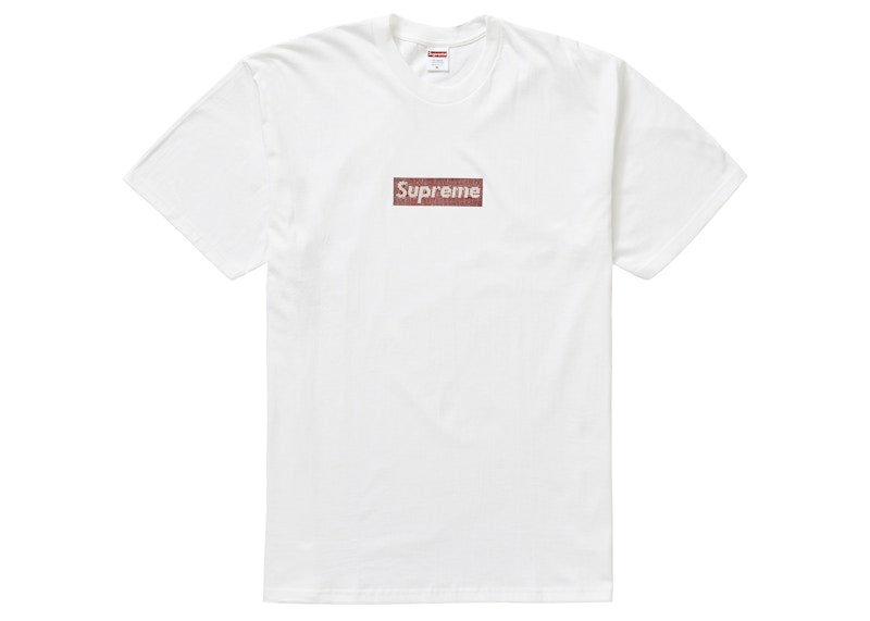 Supreme Swarovski Box Logo Tee White