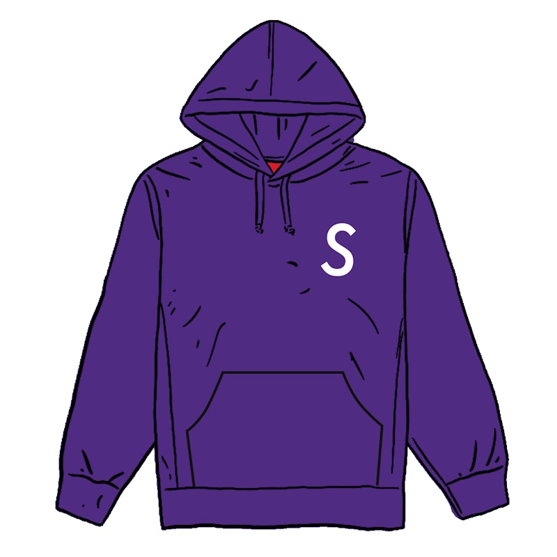 Supreme Swarovski S Logo Hooded Sweatshirt Purple