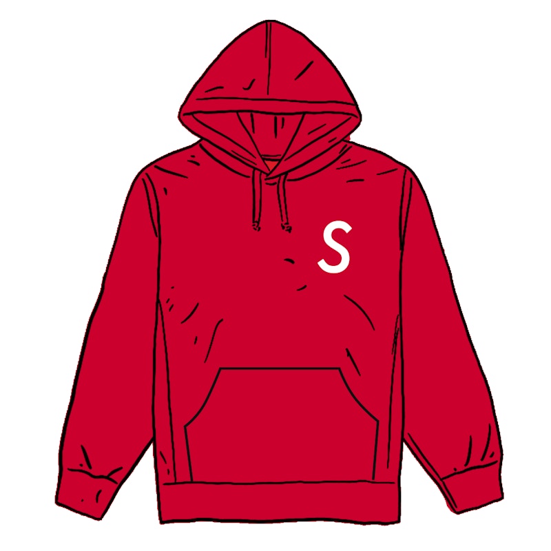 Supreme Swarovski S Logo Hooded Sweatshirt Red