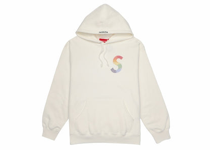Supreme Swarovski S Logo Hooded Sweatshirt White