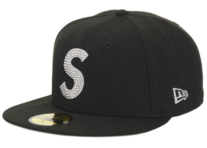 Supreme Swarovski S Logo New Era 59Fifty Fitted Hat Black