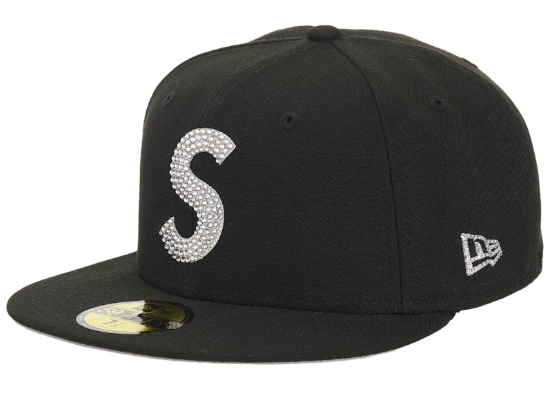 Supreme Swarovski S Logo New Era 59Fifty Fitted Hat Black