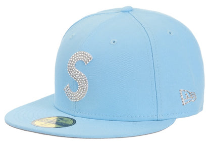 Supreme Swarovski S Logo New Era 59Fifty Fitted Hat Light Blue