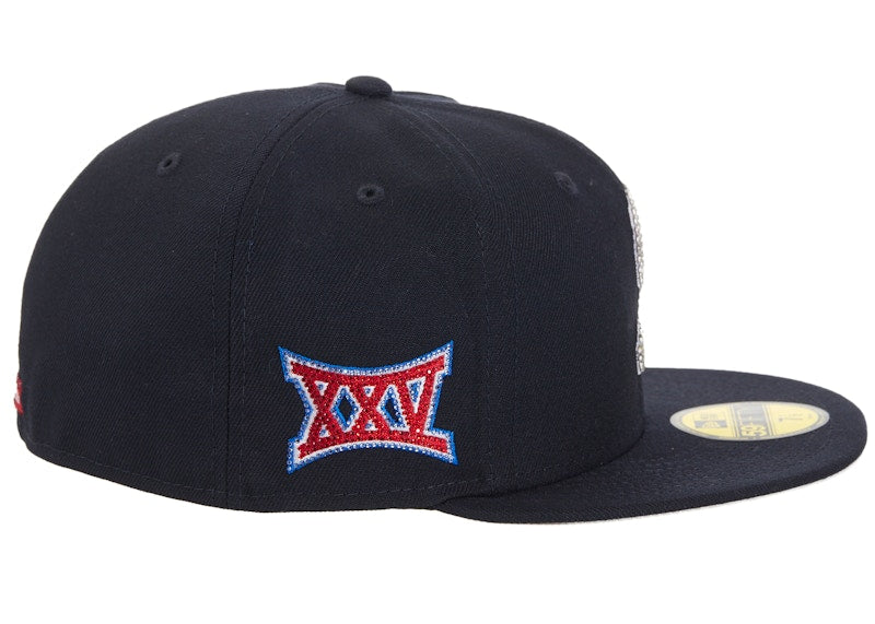 Supreme Swarovski S Logo New Era 59Fifty Fitted Hat Navy