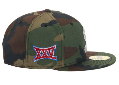 Supreme Swarovski S Logo New Era 59Fifty Fitted Hat Woodland Camo