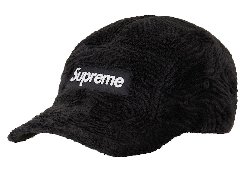 Supreme Swirl Fleece Camp Cap Black