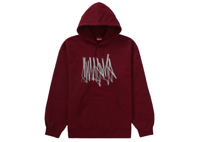 Supreme Tag Hooded Sweatshirt Cardinal