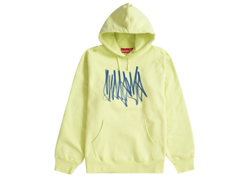 Supreme Tag Hooded Sweatshirt Pale Lime
