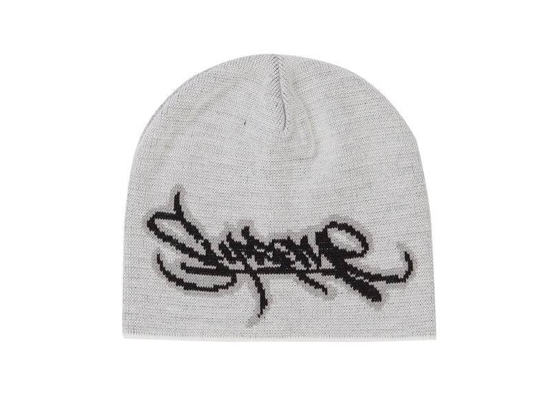 Supreme Tag Logo Beanie White