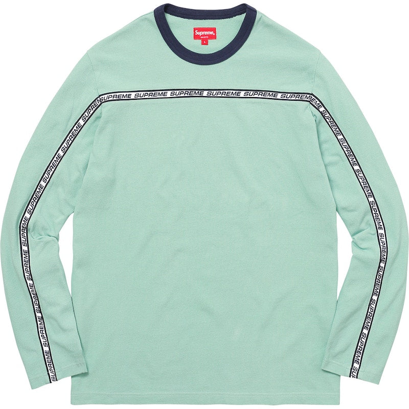 Supreme Tape Stripe L/S Pique Top Mint