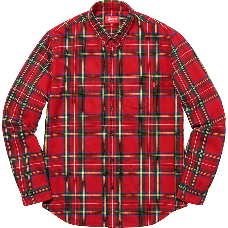 Supreme Tartan Flannel Shirt Red