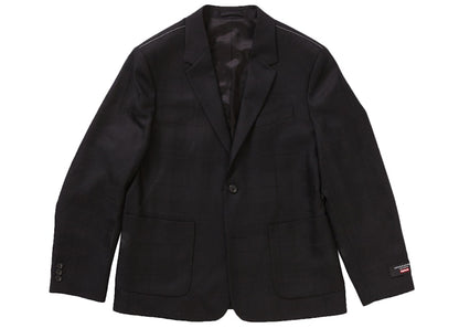 Supreme Tartan Wool Suit Black