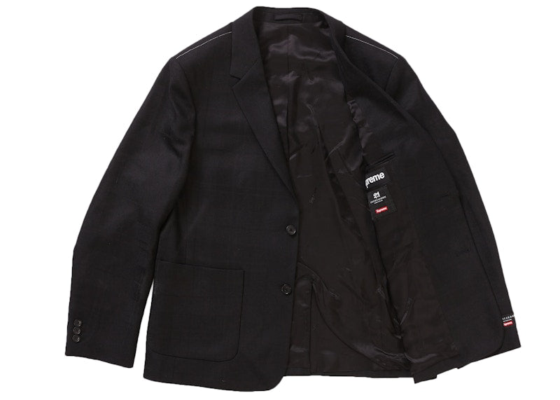 Supreme Tartan Wool Suit Black