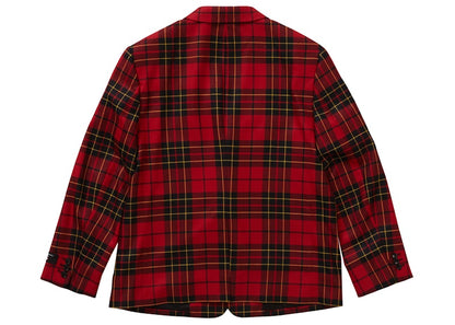 Supreme Tartan Wool Suit Red